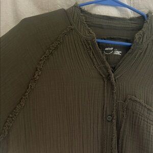Aerie Olive Shirt/Coverup